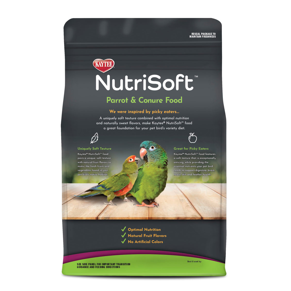 Kaytee Nutri Soft Pet Parrot & Conure Bird Food, 3 Pound
