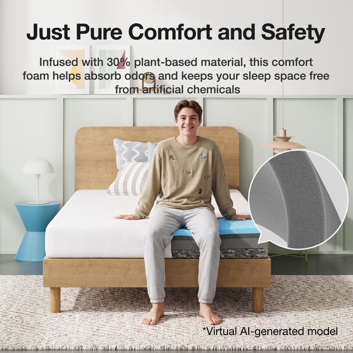 Novilla Twin Mattress, 6 Inch Twin Bed Mattress with Gel Memory Foam | Cooling Night Sleep & Pressure Relief, CertiPUR-US Certified