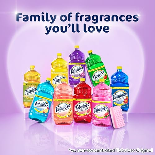Fabuloso 2X All-Purpose Cleaner, Lavender Scent, 56 fl oz | No Rinse Floor Cleaner, Long-Lasting Freshness, Multi-Purpose Cleaner, Concentrated Formula, Everyday Cleaning, No Residue