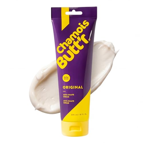 Chamois Butt’r Original Anti-Chafe Cream for Cycling, Running & Active Lifestyles - Helps Prevent & Soothe Chafing, Non-Greasy, Easy Rinse, Skin-Friendly Formula, Unscented - 8 oz Tube
