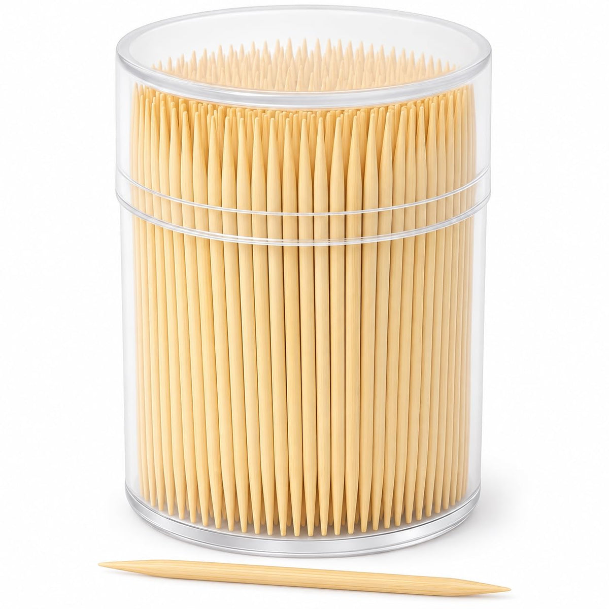 Bamboo Toothpicks, 500 Pack, 6 cm Double-Ended Cocktail Sticks | Natural bamboo picks for cocktails, appetisers and everyday use at home, in kitchens, bars, parties and events.