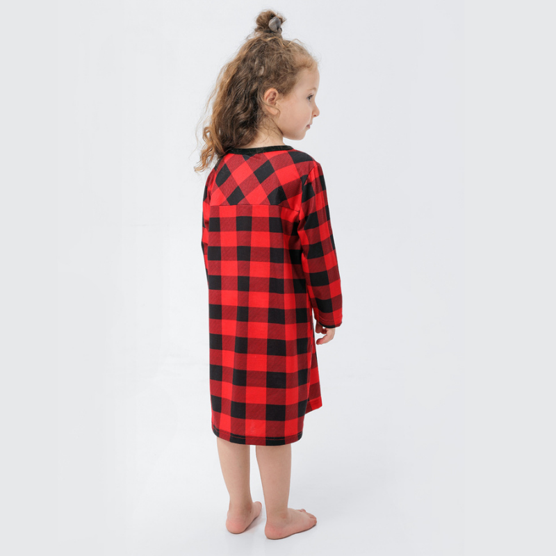 Buffalo Plaid Matching Family Christmas Pajamas-Dog Pajamas Included