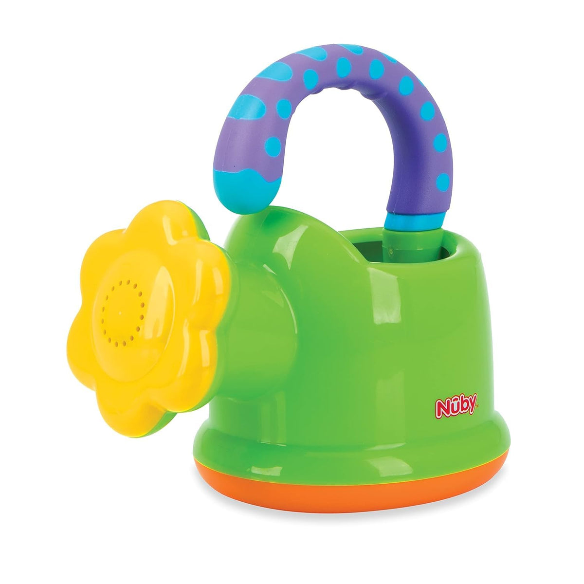 Nuby Watering Can Interactive Fun Baby Bath Toy, 6M+, Green | Indoor & Outdoor Baby Toy with Easy-Grip Handle to Develop Motor Skills and Hand-Eye Coordination