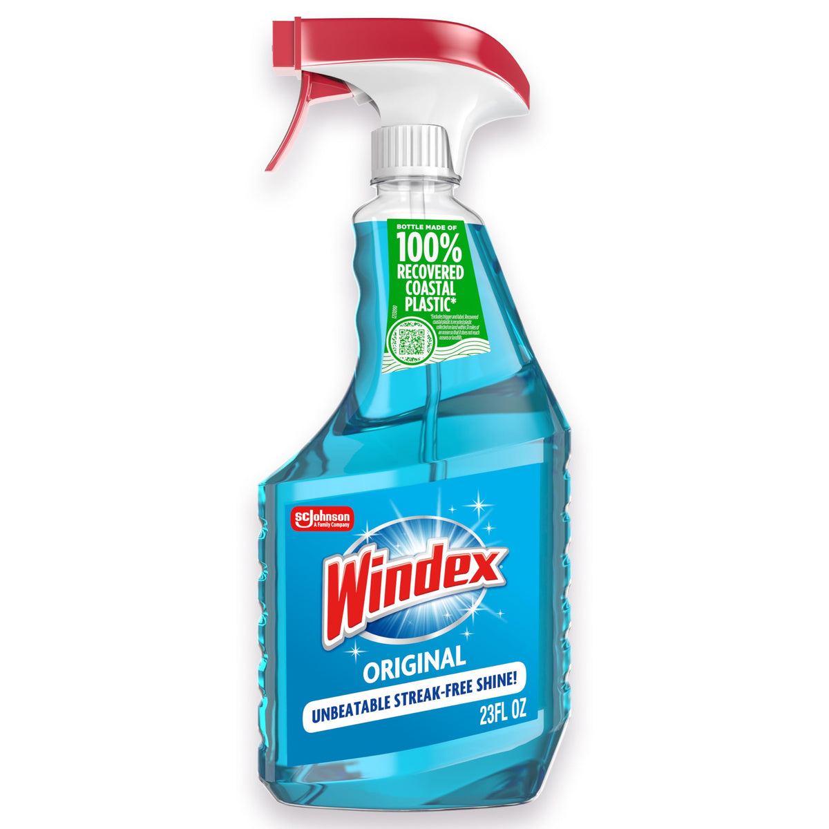 Windex Glass & Window Cleaner Spray Bottle, Original, 23 oz | Streak-Free Shine, Removes Dirt, Smudges & Fingerprints from Glass Tabletops, Windows, Mirrors, Shower Doors & More