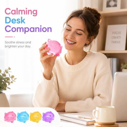 Gummy Bear Squishy, Squishy Bear Slow Rising Squeeze Fidget Toy, Pink | pink squishy gummy bear toy with slow-rising squeeze, for adults, classroom prizes, birthday gifts, party favors, 1 count
