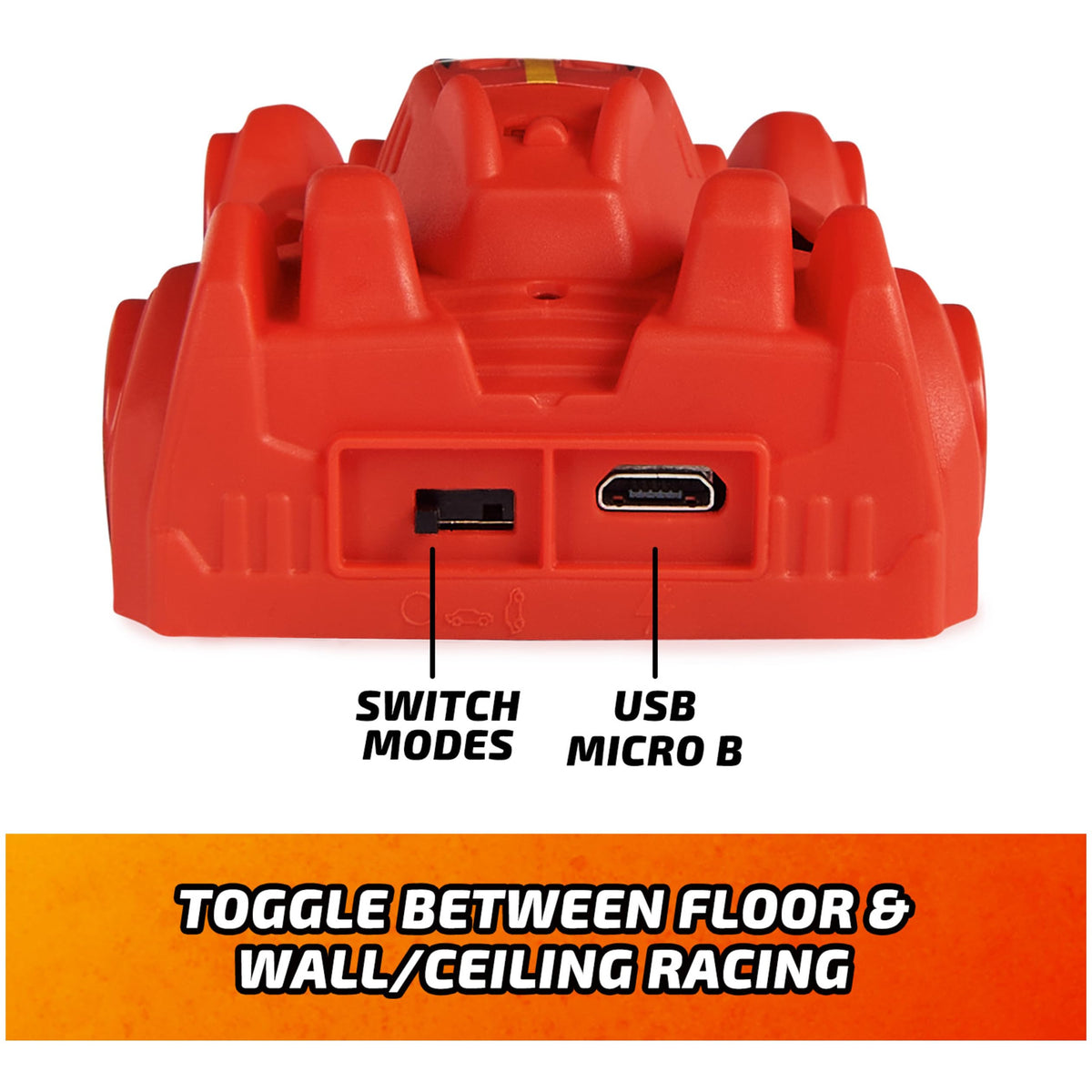 Air Hogs Zero Gravity Racing Wall Climber RC Car | Drives on Walls, Floors & Ceilings, Easy to Use Remote, USB-C Rechargeable, RC Car Toy Gifts for Kids Ages 4+