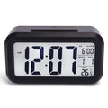 DTL Digital Alarm Clock LED Display with Temperature Big LCD Digit Display Larger LCD Backlit Display Snooze Smart Brightness Sensor for Bedroom Home Office and Travel
