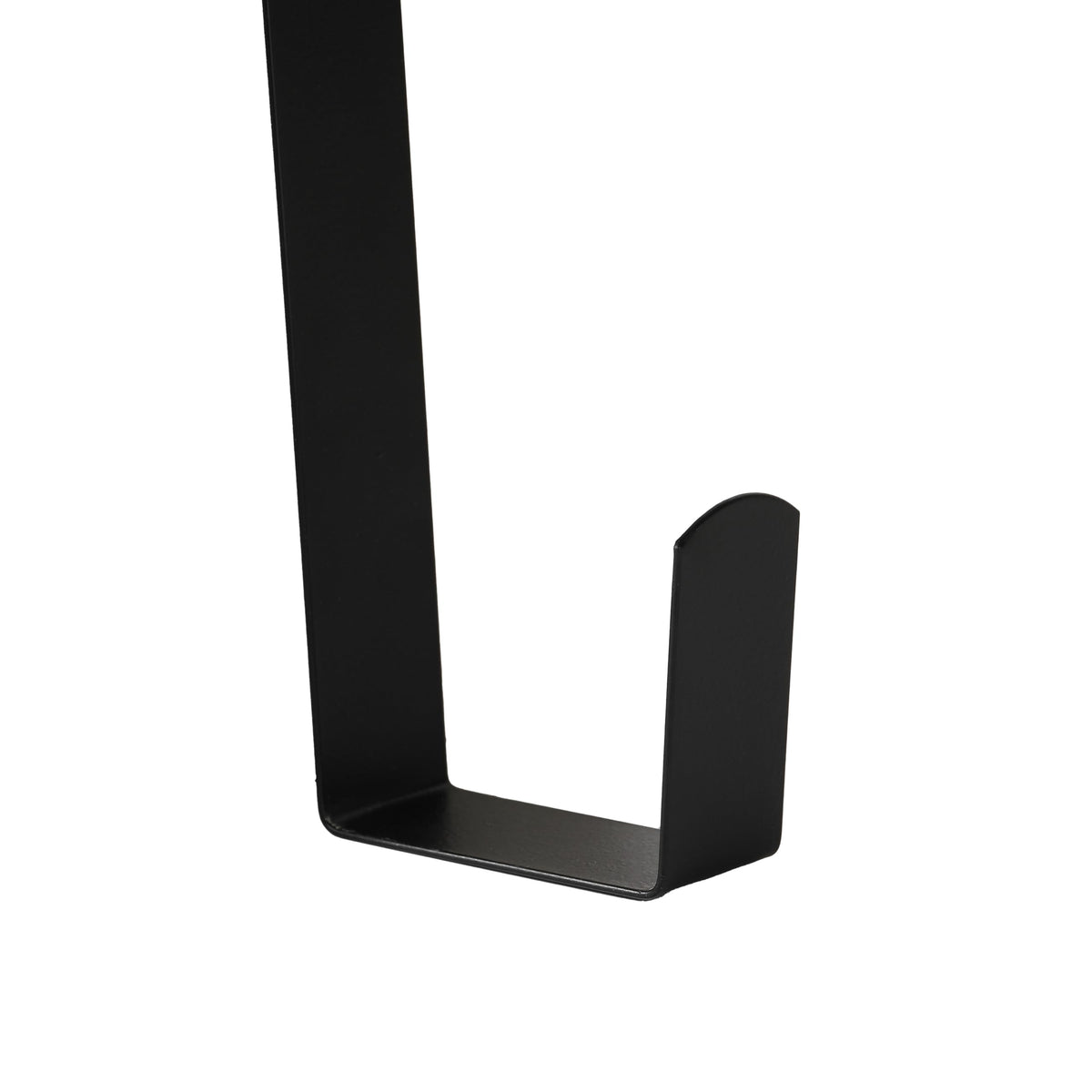 Aeranto Slim Over The Door Wreath Hanger for Front Door, 12" Black 1 Pack | Damage-free wreath holder, Easy to Use and Reusable Door Hook for Christmas, Thanksgiving, Halloween and Daily Décor