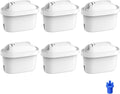 Waterdrop Water Filter Cartridges, Replacement for Brita® Maxtra+®, 6 Pack | Replacement for Maxtra Pro® All-in-1, Compatible with Brita® Marella® Jug, Reduce PFAS, PFOA/PFOS, TÜV SÜD, NSF Certified (6)