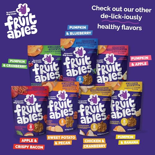Fruitables Baked Dog Treats, Low Calorie Treats, Pumpkin & Blueberry, 12oz