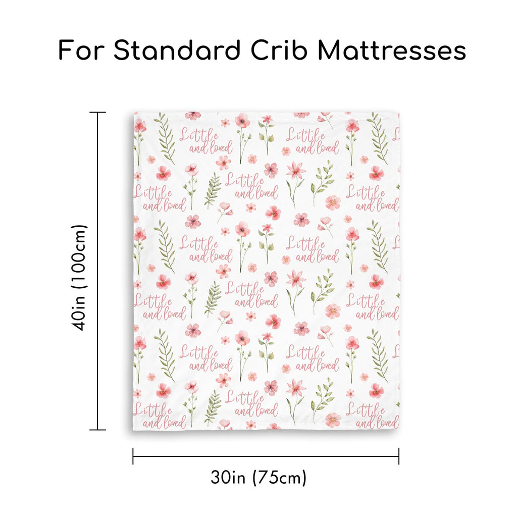 CIVARUA KIDS Fleece Baby Blankets for Girls & Boys, Infant Toddler Blanket | Soft Newborn Baby Minky Receiving Blanket, Dotted Backing for Nursery Crib Stroller, Double Layer, 30''x40'', Pink Floral