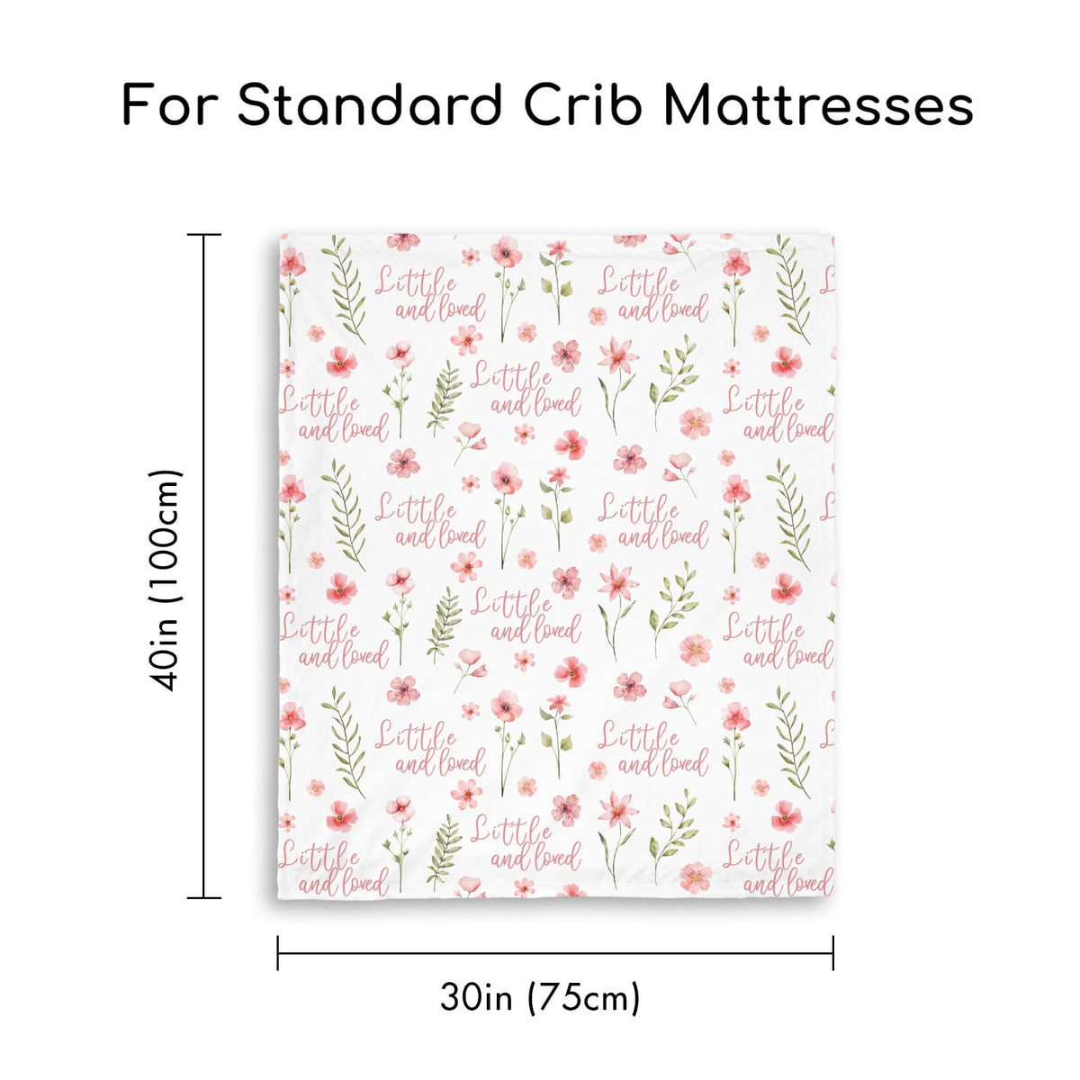 CIVARUA KIDS Fleece Baby Blankets for Girls & Boys, Infant Toddler Blanket | Soft Newborn Baby Minky Receiving Blanket, Dotted Backing for Nursery Crib Stroller, Double Layer, 30''x40'', Pink Floral