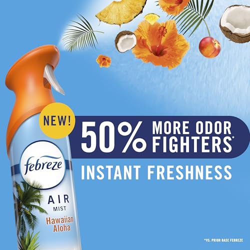 Febreze Air Mist, Air Freshener Spray, Odor Fighting Room Spray, Deodorizer for Home Bathroom Kitchen Office Apartment Dorm Room Classroom, Linen & Sky Scent, 8.1oz (Pack of 2)