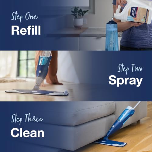 Bona Hardwood Floor Cleaner Refill - 128 fl oz - Unscented | Refill for Bona Spray Mops and Spray Bottles - Residue-Free Floor Cleaning Solution for Wood Floors