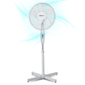 Belaco 16 Inch Pedestal Fan with Oscillation, Adjustable Height | Quiet Powerful Cooling Airflow, 45W - White