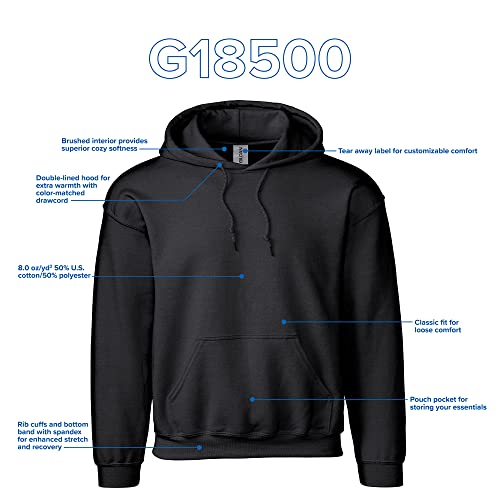 Gildan Adult Fleece Hoodie Sweatshirt, Style G18500, Multipack