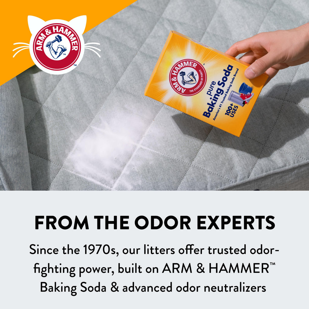 ARM & HAMMER Slide Platinum Easy Clean-Up Clumping Cat Litter, 27.5 Lbs | 24/7 Odor Control, Triple-Action Freshness, Non-Stick, Low Tracking, Multi-Cat Formula, Scented