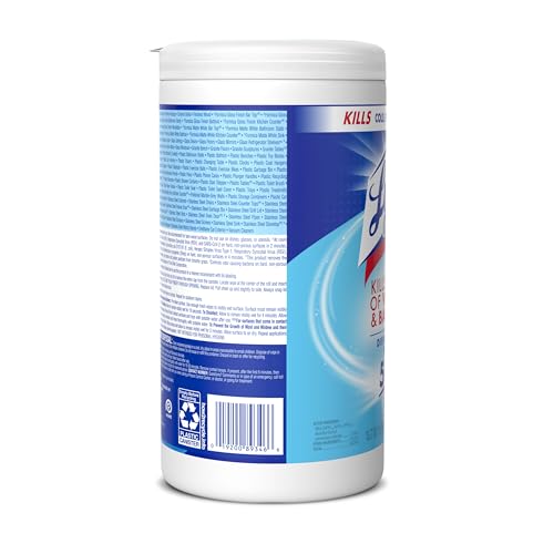 Lysol Disinfecting Wipes, Multi-Surface Cleaner, Crisp Linen, 80 ct. | All Purpose Cleaner, Sanitizing, Deodorizing, Apartment Essentials, Back To School Cleaning Supplies, Kitchen & Bathroom Wipe