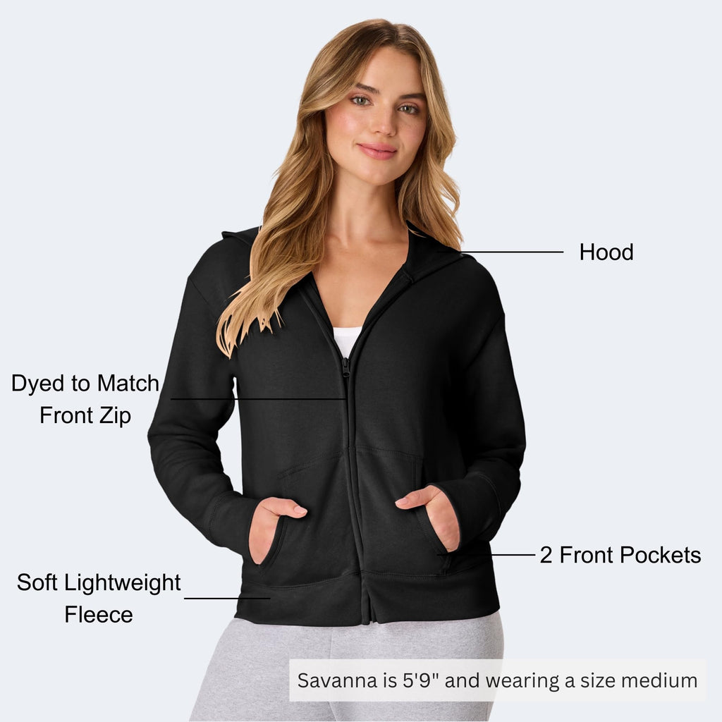 Hanes Women's EcoSmart Fleece Sweatshirt for Women, Soft Midweight - Full-Zip Hoodie, Sweatshirt, or 1/4 Zip