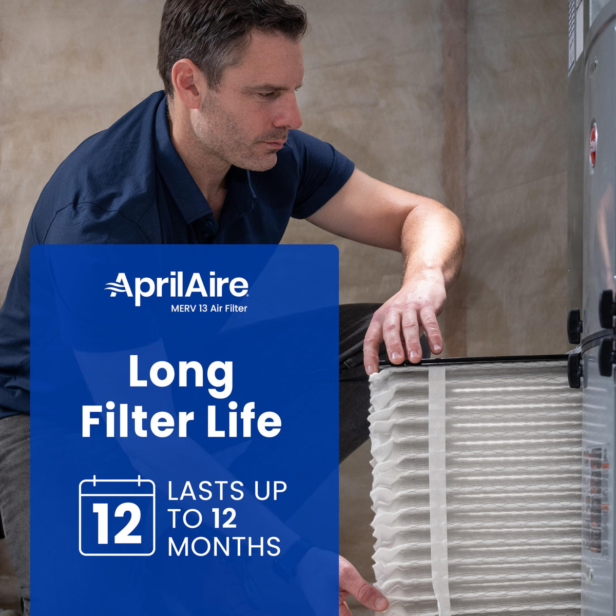 AprilAire 413 Replacement Filter for AprilAire Whole House Air Purifiers - MERV 13, Healthy Home Allergy, 16x25x4 Air Filter (Pack of 2)