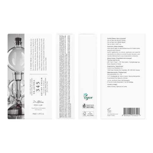 Dr.Althea 345 Relief Cream, 1.69 Fl Oz (Ver.2 - Pack of 1) | Instant Hydration, Blemish & Post-Acne Vegan Face Moisturizer for Sensitive Skin