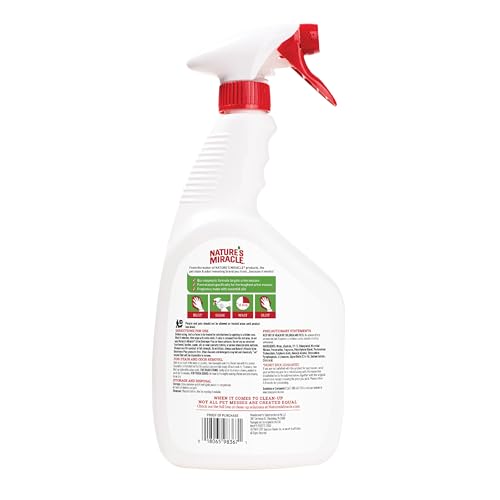 Nature's Miracle Cat Urine Destroyer Plus, Enzymatic Cleaner, 32 oz | Destroys the Toughest Cat Urine Stains, For Use on Multiple Surfaces, Safe For Pets and Home*, Fresh Scent