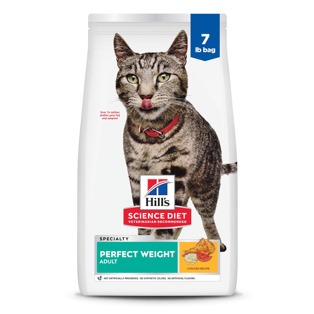 Hill's Science Diet Adult Perfect Weight Dry Cat Food | #1 Veterinarian Recommended, Chicken Recipe, 7 lb. Bag