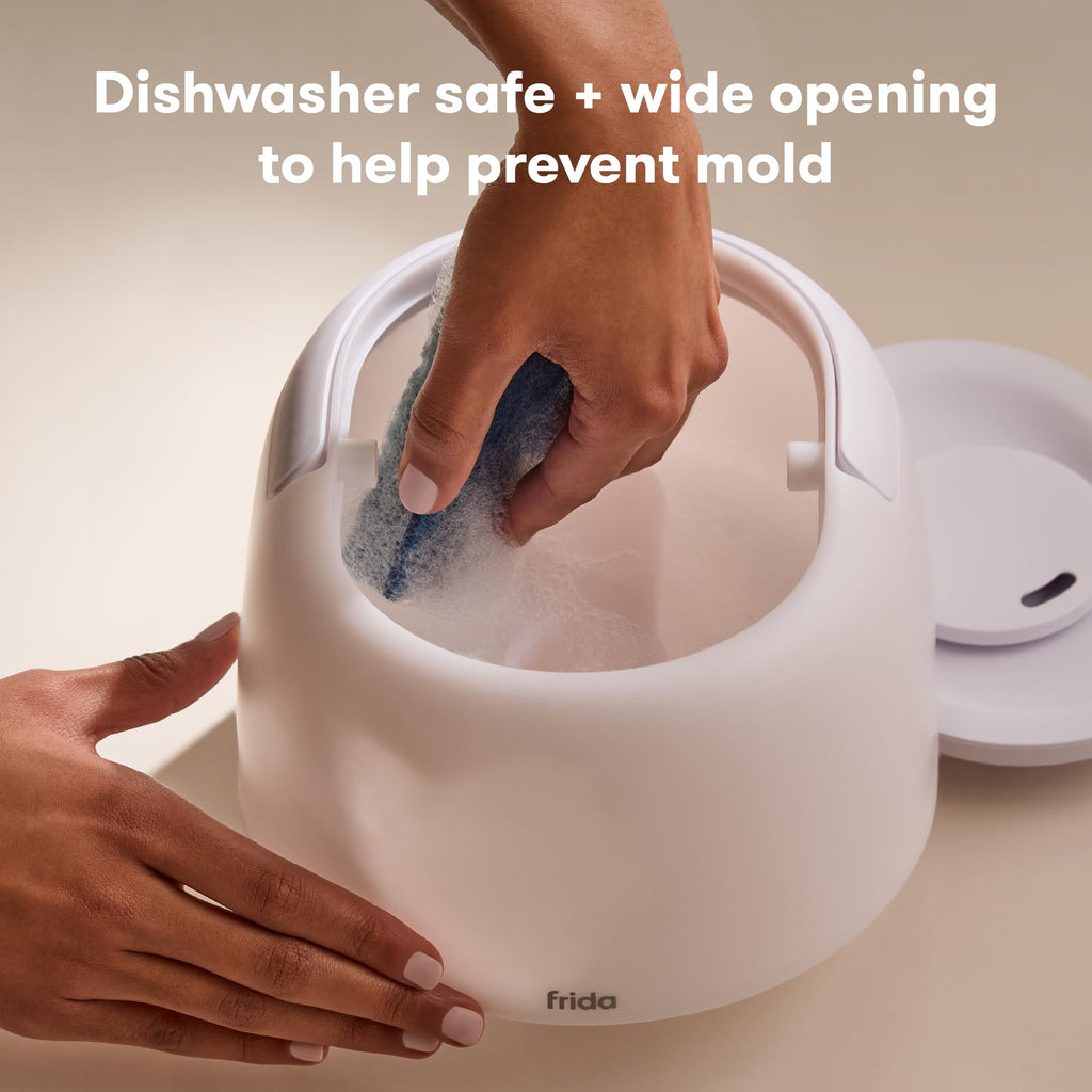Frida 3-in-1 Cool Mist Humidifier for Large Rooms & Bedroom, Diffuser | Allergy Relief, 60 Hour Runtime, Nightlight, Auto Shut-Off, Quiet, Carry Handle, Essential Oil Diffuser