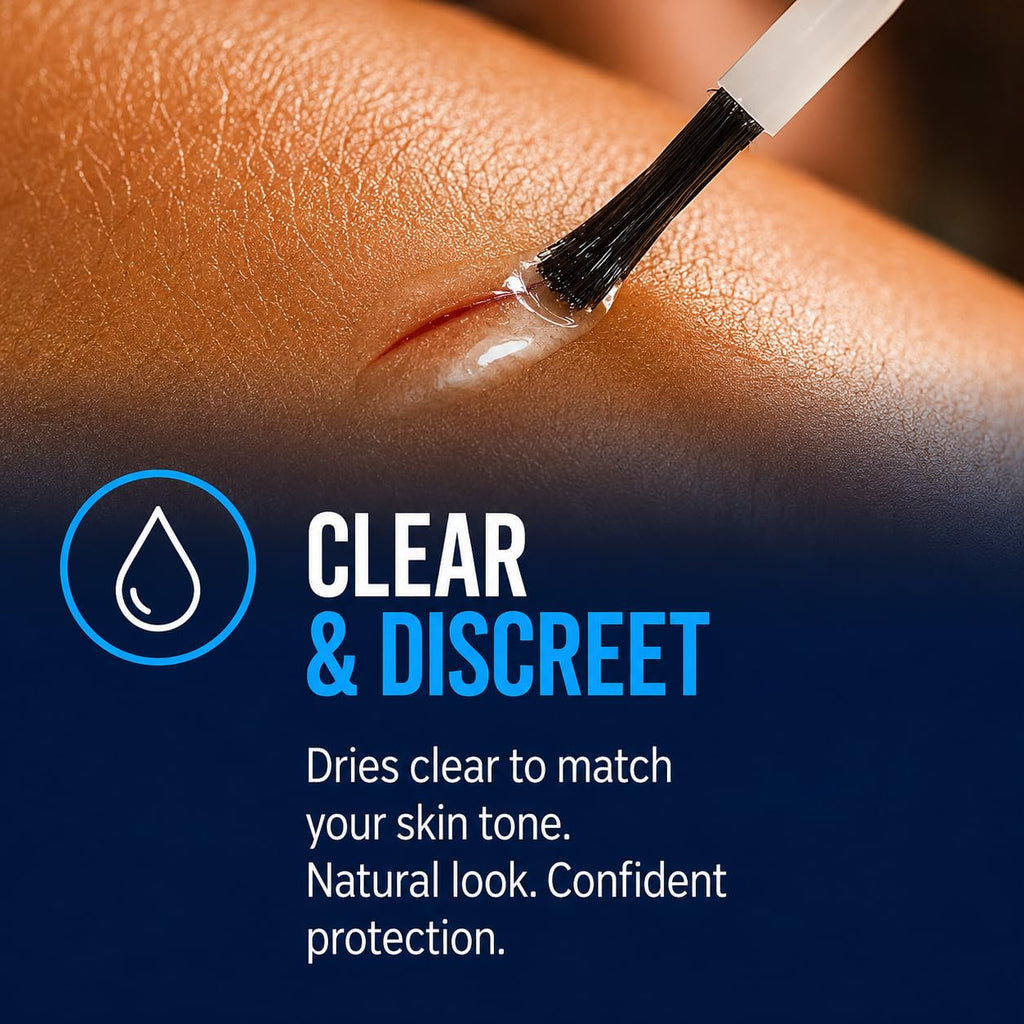 New-Skin Antiseptic Waterproof Liquid Bandage, Cuts & Blisters, 1 oz | Antiseptic waterproof liquid bandage dries quickly, clear and protects cuts, blisters, hangnails, calluses and cracked skin.