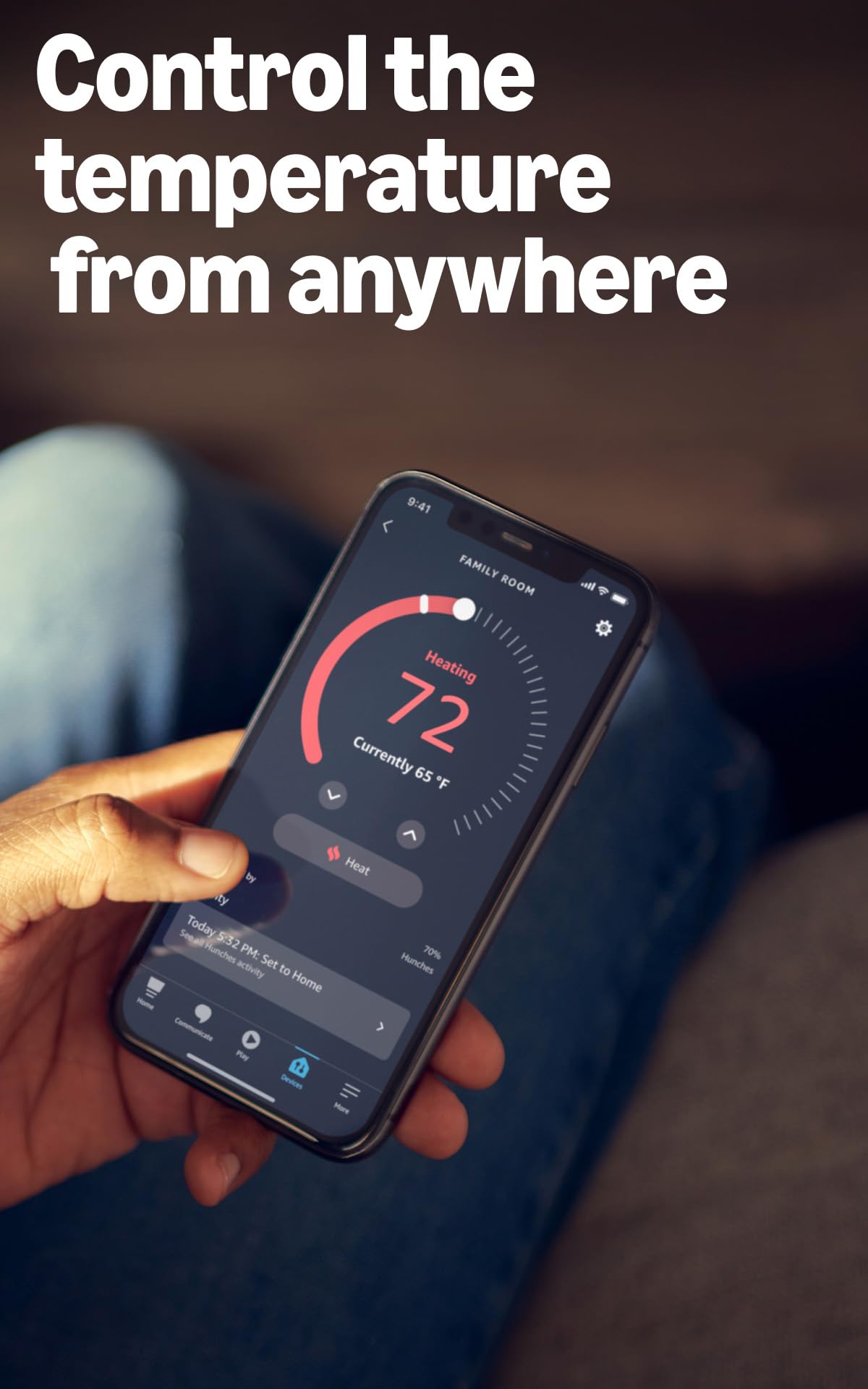 Amazon Smart Thermostat, Save money and energy, Works with Alexa and Ring, C-wire required