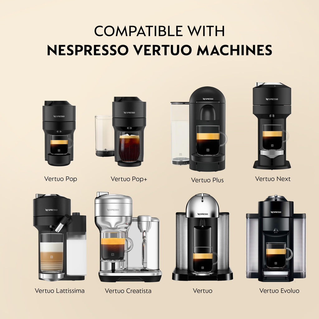 Nespresso Vertuo, Double Espresso Chiaro, Dark Roast, 30-Count Pods | Dark-Roast Coffee Capsules, Intense woody notes with creamy caramel