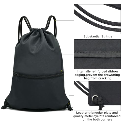 HOLYLUCK Drawstring Backpack Bag Sport Gym Sackpack