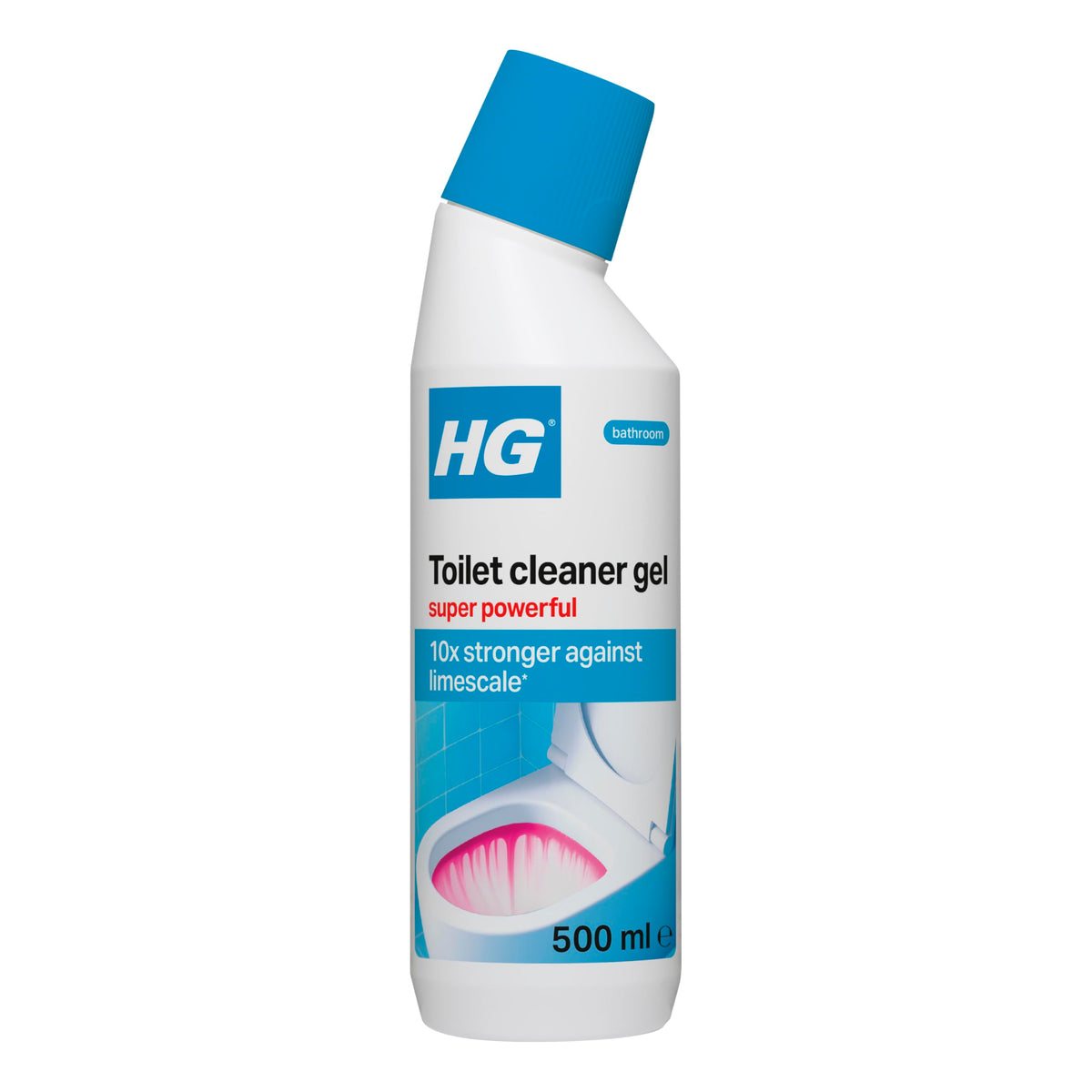 HG Toilet Cleaner Gel Super Powerful, Limescale & Stain Remover – 500ml