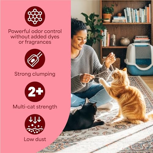 Fresh Step Advanced Simply Unscented Multi Cat Clumping Cat Litter, 18.5 lb | Formulated with No Added Dyes or Fragrances, Ammonia Block Technology, Low Dust, Compatible with Most Automatic Litter Boxes