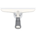 MR.SIGA Silicone Squeegee for Shower Doors, 25 cm/10 inch, White & grey | Shower squeegee for glass doors, streak free squeegee for windows, showers and glass surfaces, includes suction hook