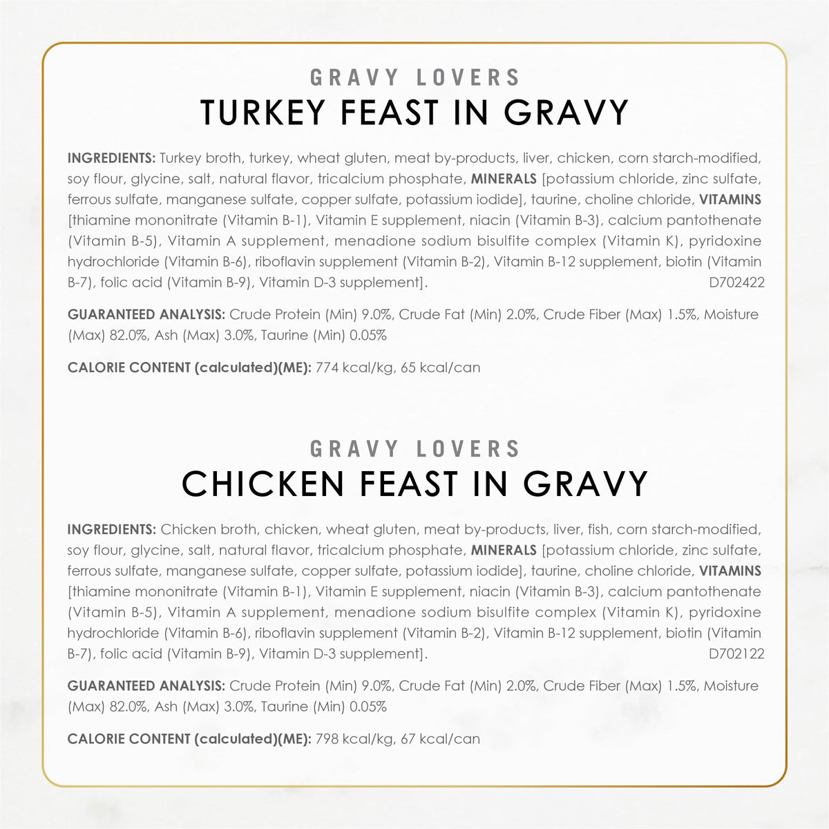 Purina Fancy Feast Gravy Lovers, Poultry & Beef Wet Cat Food, 3oz, 24-Pack | Variety Pack, grilled gourmet texture made with no artificial colors or preservatives, 100 percent complete and balanced