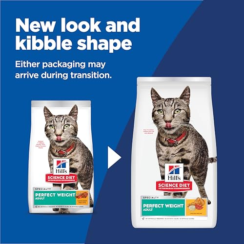 Hill's Science Diet Adult Perfect Weight Dry Cat Food | #1 Veterinarian Recommended, Chicken Recipe, 7 lb. Bag
