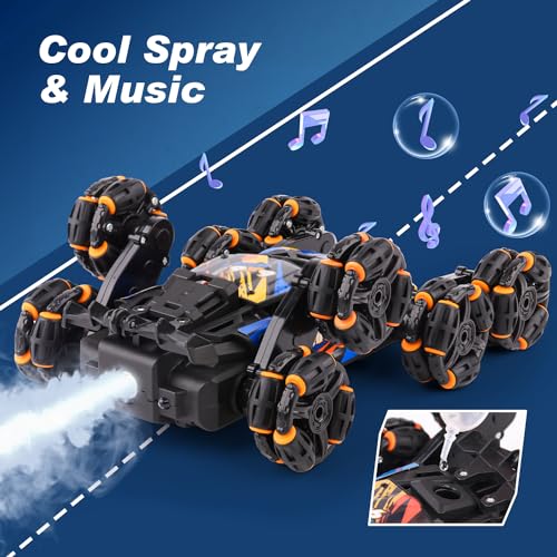 NEXBOX Cool 8 Wheels Hand Controlled rc Stunt Car Toys, Gesture Sensing Remote Control Cars for Boys Age 6 7 8-12 13 14 Year Old, Birthday Gifts Ideas for Kids