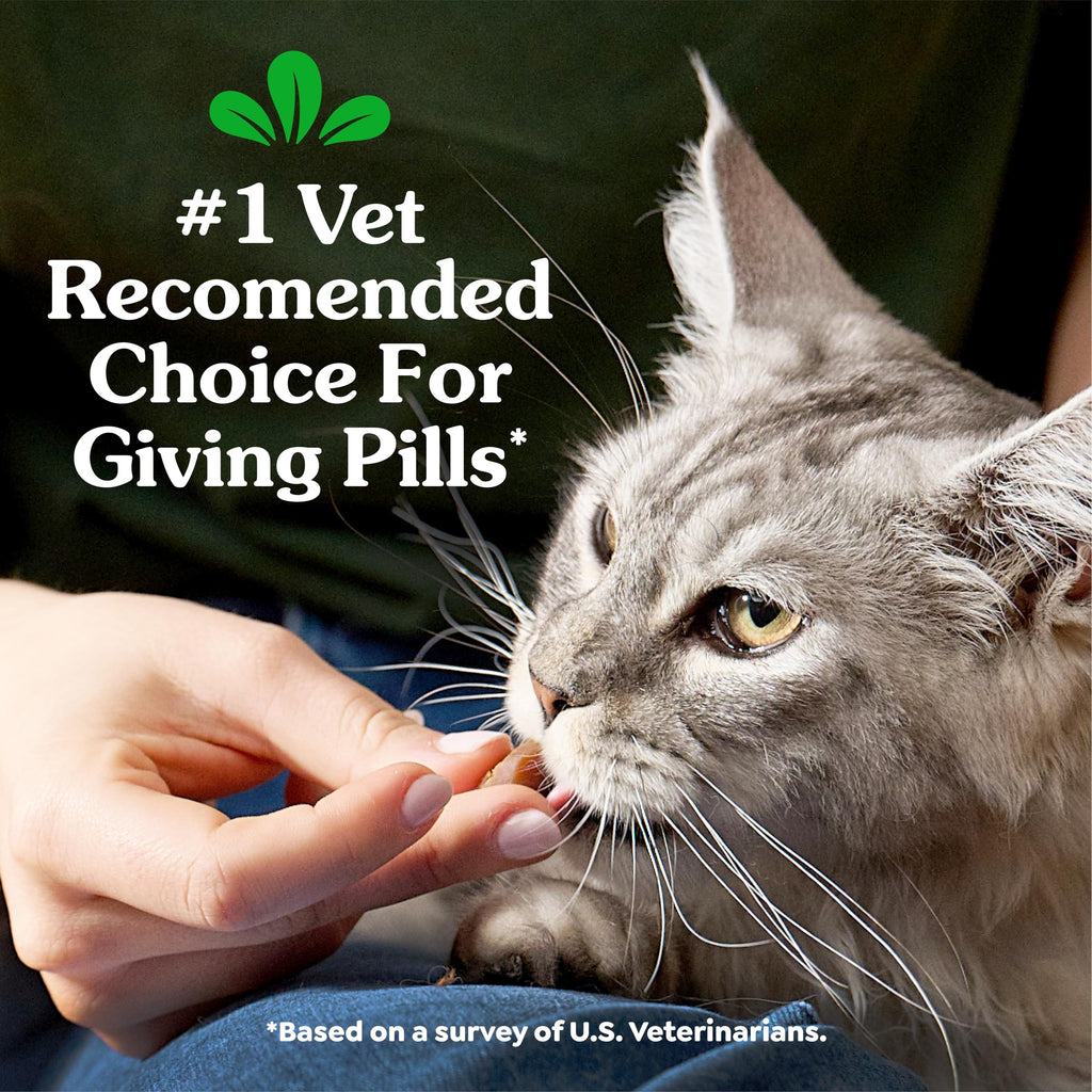 Greenies Feline Pill Pockets Soft Cat Treats, Chicken Flavor, 45 Count | #1 vet-recommended, moldable pocket hides pills, no artificial flavors or preservatives, real ingredients