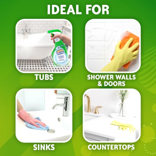 Scrubbing Bubbles Foaming Bleach Bathroom Cleaner, 32oz | Effortlessly Erases Mold & Mildew Stains and Removes Soap Scum from Shower Tiles, Grout, Tubs, Countertops & Sinks