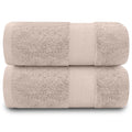 GC GAVENO CAVAILIA Fade Resistant Bathroom Towels Set, 700 GSM Premium Quality Extra Absorbent 100% Cotton Bath Towel, Mocha, 2PK Bath Sheet