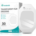 Transparent Film Dressing 4" x 4.75" Box of 30, Waterproof Bandages | Waterproof Bandages for Swimming, Showering, Wounds, Post Surgical or IV Shield, Tattoo Aftercare Bandage, Adhesive Patches