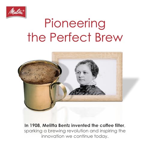 Melitta #4 Unbleached Coffee Filters, Natural Brown Cone Filters, 3-Pack