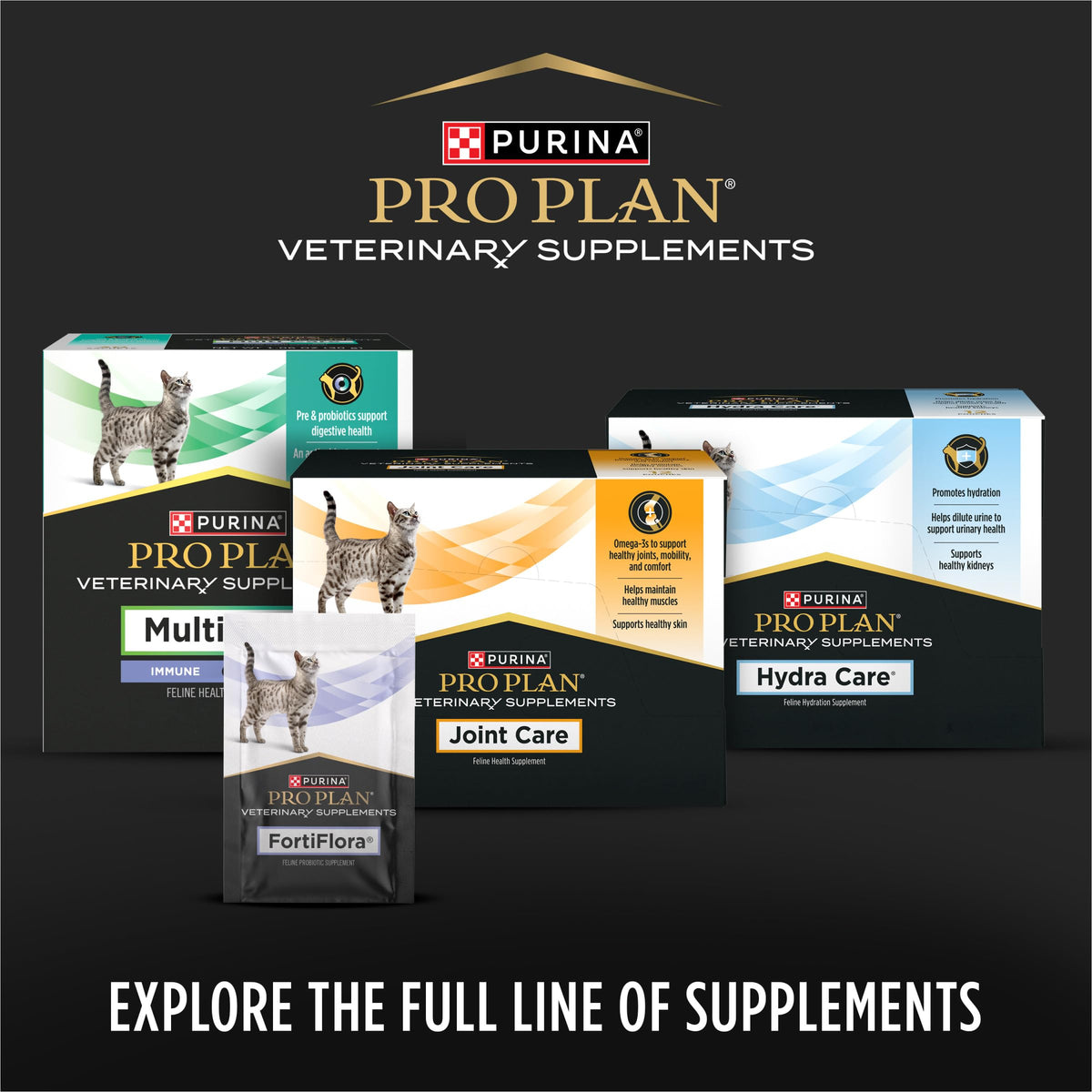 Pro Plan Veterinary Diets FortiFlora Daily Probiotic Powder Supplement for Cats with Digestive Support and Immune System