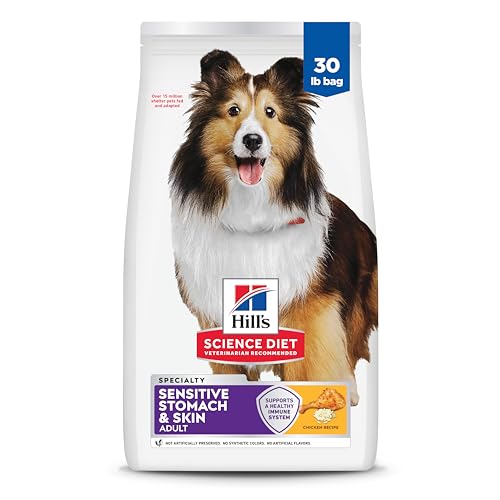 Hill's Science Diet Sensitive Stomach & Skin Dry Dog Food | #1 Veterinarian Recommended, Adult Formula, Chicken Recipe, 30 lb. Bag