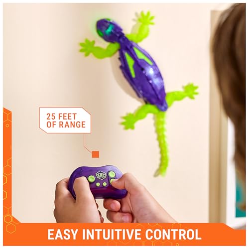HEX BOTS Glow-in-the-Dark Wall Crawler Gecko Remote Control Toy | Glow-in-the-Dark RC Toy, Wall Climbing Technology, Realistic Limbs, Easy to Use Remote, Prank Toys & Gifts for Kids Ages 4+