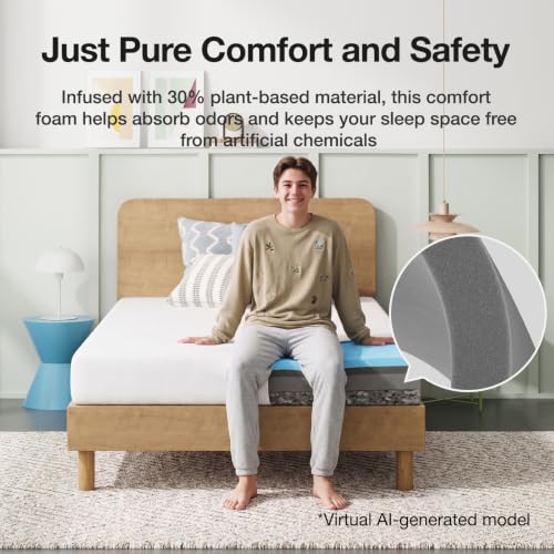 Novilla Twin Mattress, 6 Inch Twin Bed Mattress with Gel Memory Foam | Cooling Night Sleep & Pressure Relief, CertiPUR-US Certified