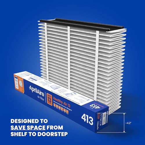 AprilAire 413 Replacement Filter for AprilAire Whole House Air Purifiers - MERV 13, Healthy Home Allergy, 16x25x4 Air Filter (Pack of 2)