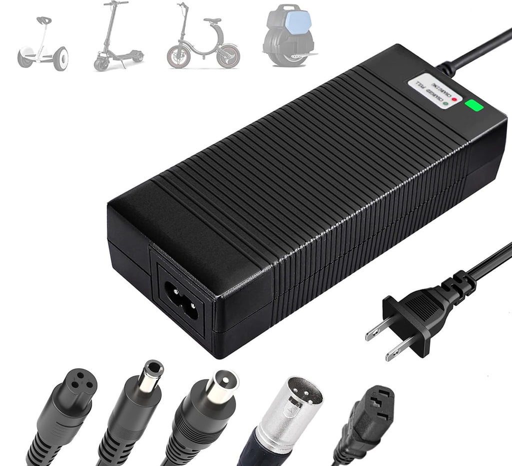 5 in 1 Plugs 54.6V Safe Charger for 48V 13S Lithium Batteries, UL Certified