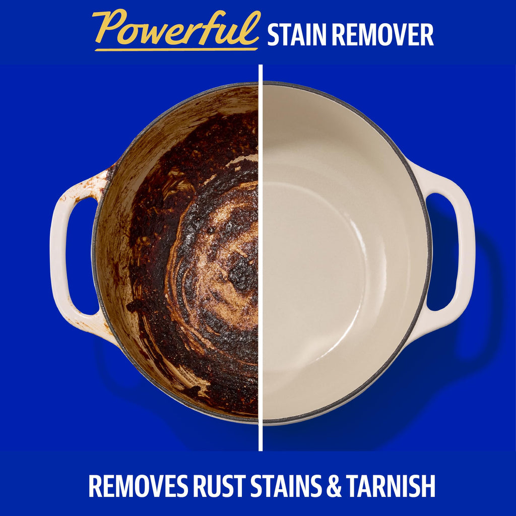 Bar Keepers Friend Powder Cleanser, 12 oz x 2, Multipurpose Cleaner, Degreaser & Remover for Burnt Stainless Steel Pots and Pans, Rust Stains, Hard Water Deposits & Soap Scum